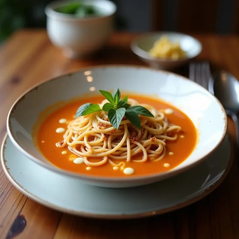 Sopa de Ramen con Queso Mozzarella Fundido y Tocino: Versión Japonesa de la Comida Reconfortante