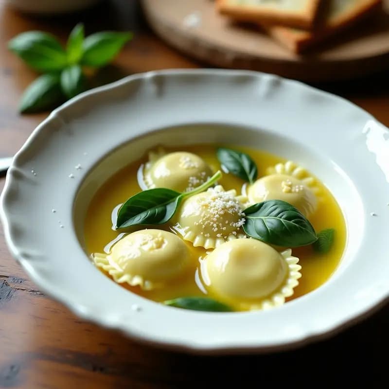 Sopa de Ravioli de Calabacín y Queso Ricotta: Receta Italiana Ligera en 20 Minutos