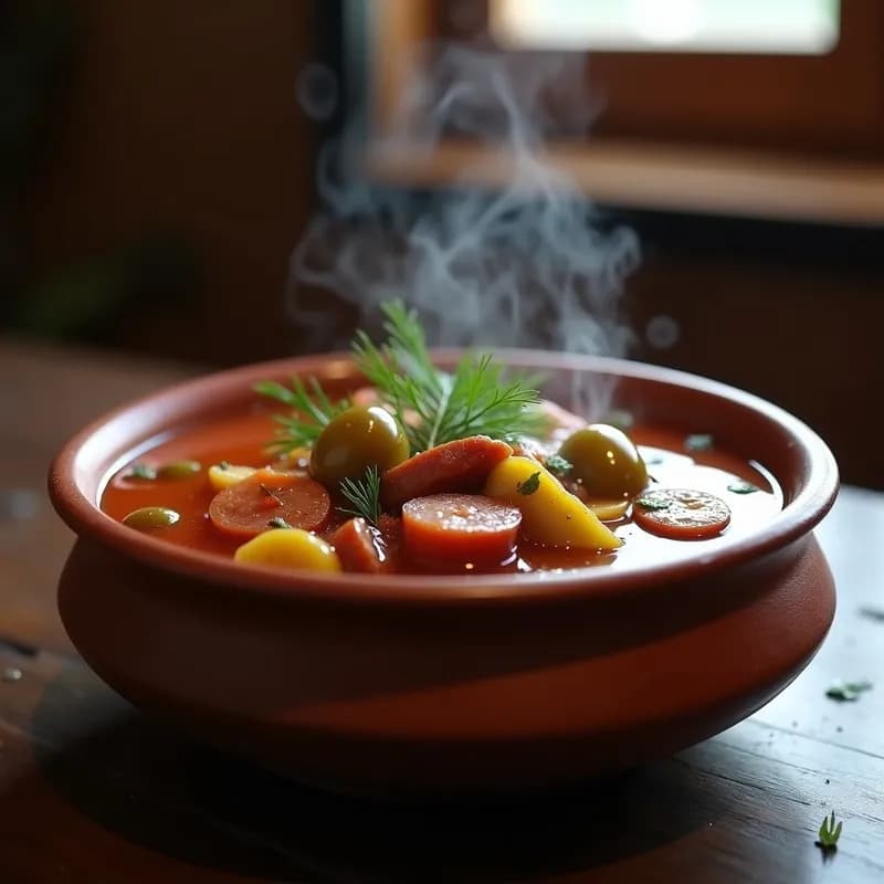 Sopa Rusa Solianka: Receta Tradicional con Carne Ahumada en 40 Minutos