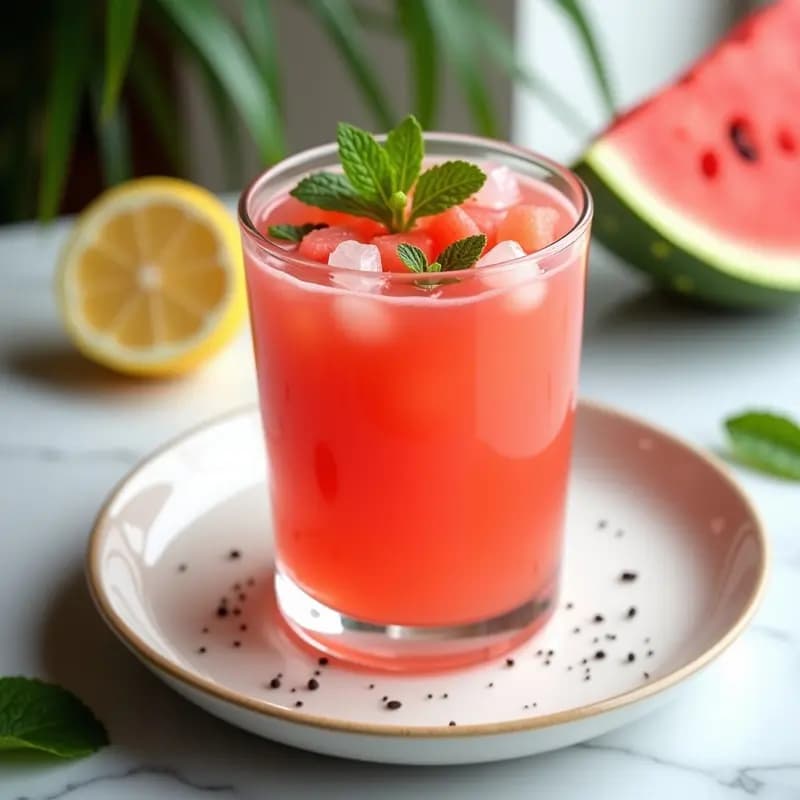 Sopa de Watermelon y Jengibre con Toque de Menta: Receta Refrescante Sin Cocción