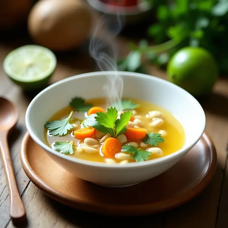 Sopa de Semillas de Loto y Jengibre con Toque de Lima: Receta Vietnamita Desintoxicante
