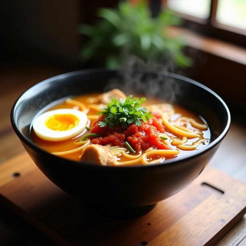 Sopa de SMen (Fideos Coreanos) con Pollo y Kimchi Fermentado: Receta en Olla Lenta