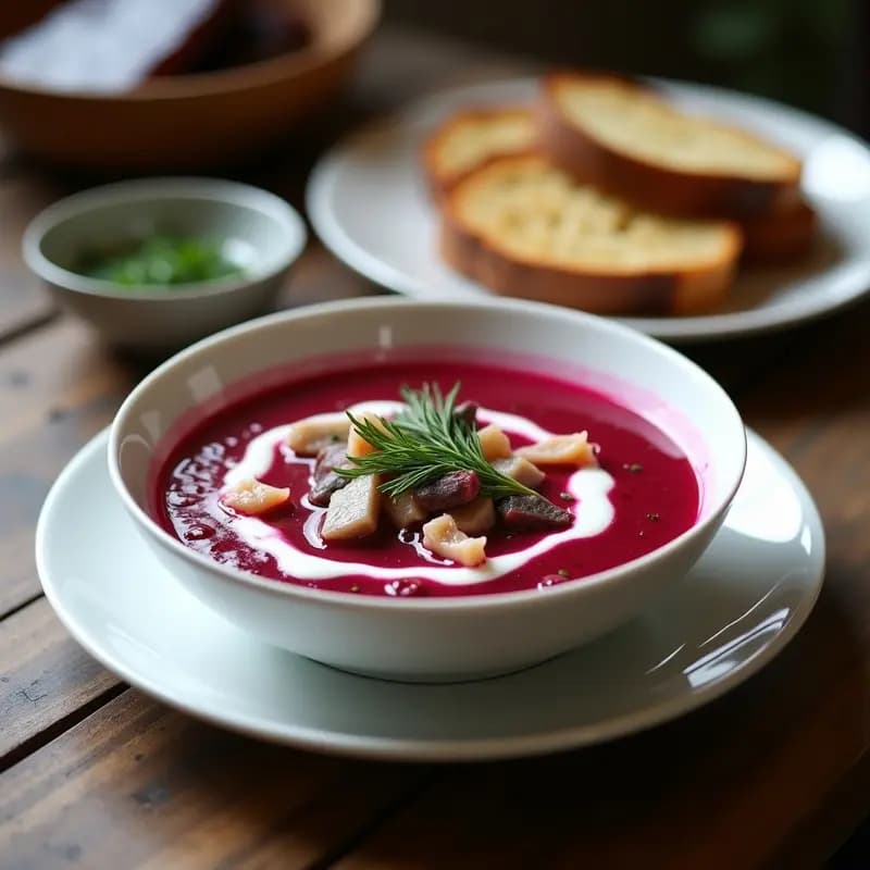 B beträddsopp (Sopa Sueca de Remolacha y Arenque): Receta Nórdica Reconfortante en Olla