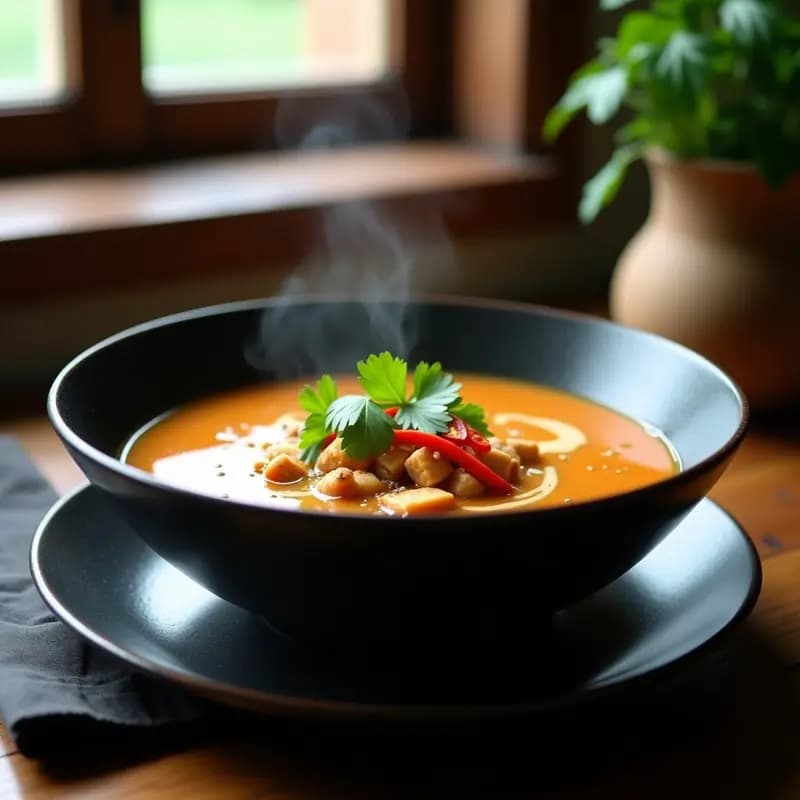 Sopa Tailandesa de Cacahuete y Tofu: Receta Express en 20 Minutos con Alto Proteico