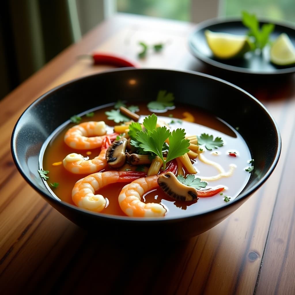 Sopa Thai de Camarones y Lemongrass: Receta Alta en Proteína y Baja en Calorías