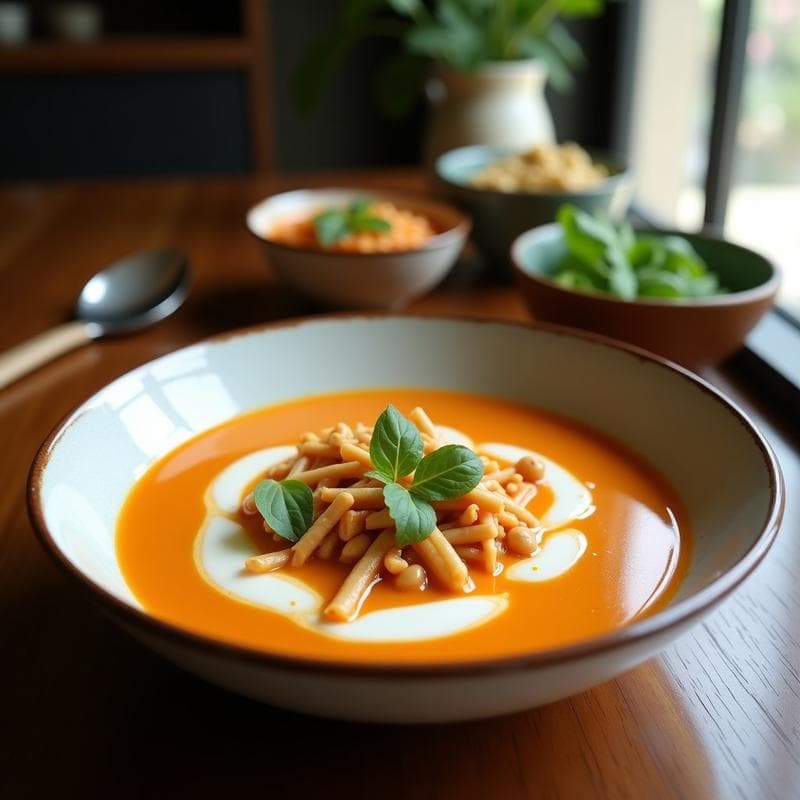 Sopa Thai de Coco y Cacahuete: Receta Exprés en 15 Minutos con Toque Cremoso