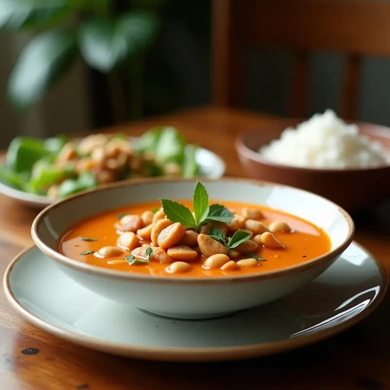 Sopa tailandesa de coco y cacahuete: Receta fácil y explosiva en sabores