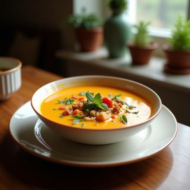 Sopa Tailandesa de Coco y Curry: Receta en Airfryer Express con Umami Intenso