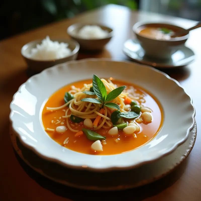 Sopa Tailandesa de Coco y Limoncillo: Receta Auténtica en Olla Lenta para Día Frío