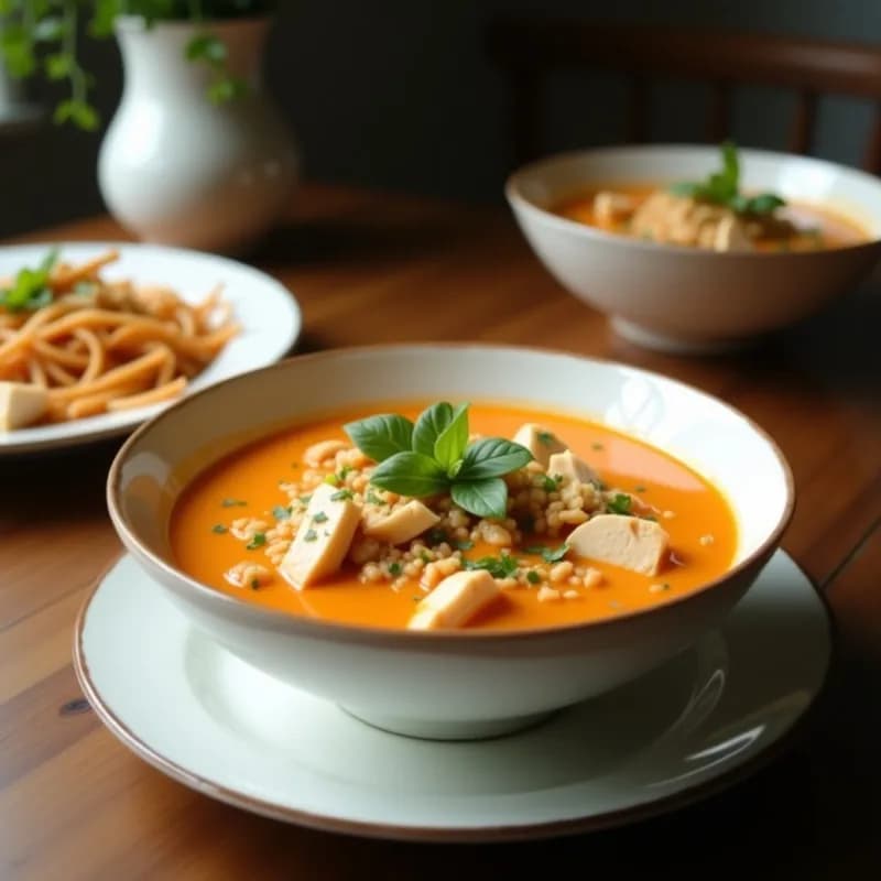 Sopa Thai de Coco y Pollo: Receta en Airfryer Rápida y Cremosa