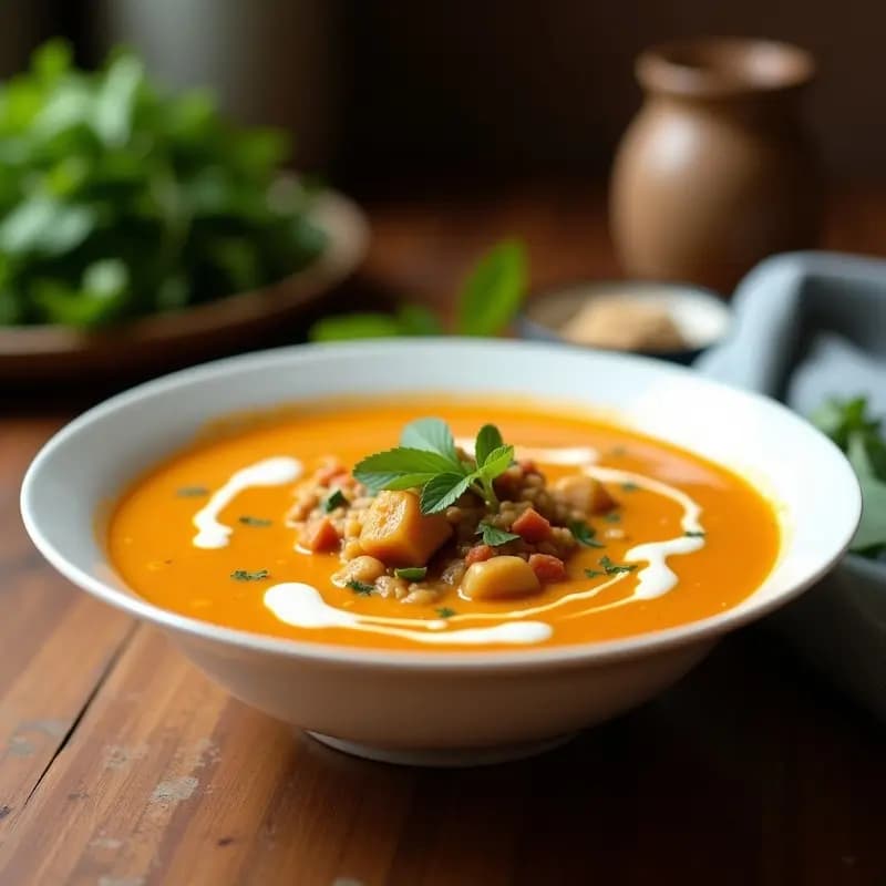 Sopa Thai Cremosa con Coco y Curry: Receta Exprés con Sabores Auténticos