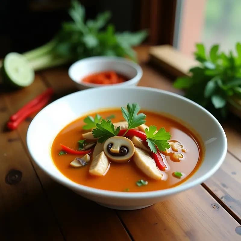 Sopa Thai con Ingredientes Fáciles: Receta Rápida y Aromática en 25 Minutos