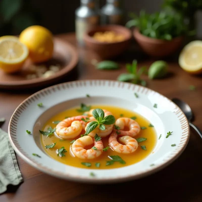 Sopa Thai de Lemongrass y Gambas: Receta en Airfryer con Toque Cítrico en 15 Minutos