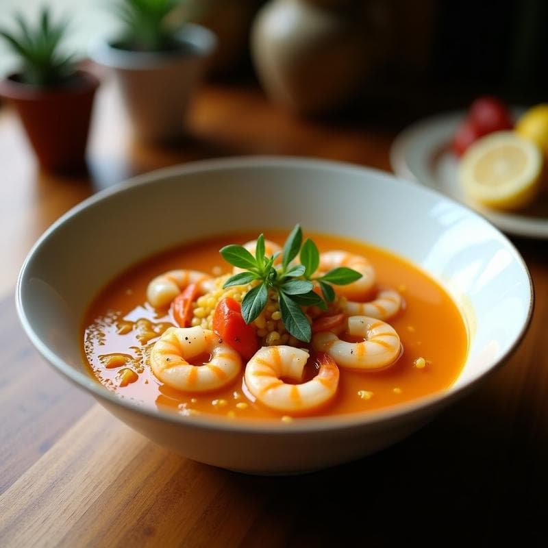 Sopa Tailandesa de Lemongrass y Gambas: Receta Express en Olla Rápida con Toque Cítrico