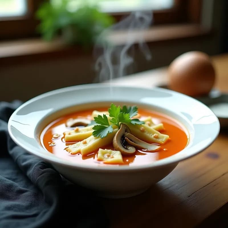 Sopa Thai de Lemongrass y Jengibre: Receta en Airfryer Sin Lácteos y Ultra Aromática