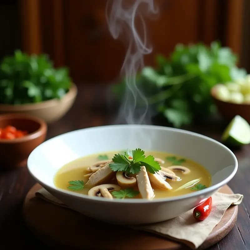 Sopa Tailandesa de Lemongrass y Pechuga: Receta en Airfryer con Toque Citrico y Picante