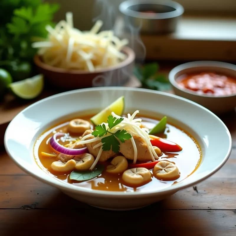 Sopa Thai de Lemongrass y Pollo: Receta en Airfryer Sin Aceite y Alta en Proteína