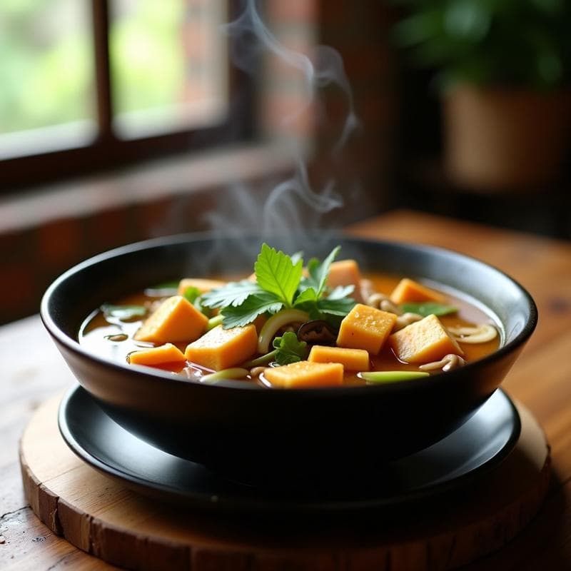 Sopa Tailandesa de Lemongrass y Tofu: Receta Express en 15 Minutos con Aromas Exóticos