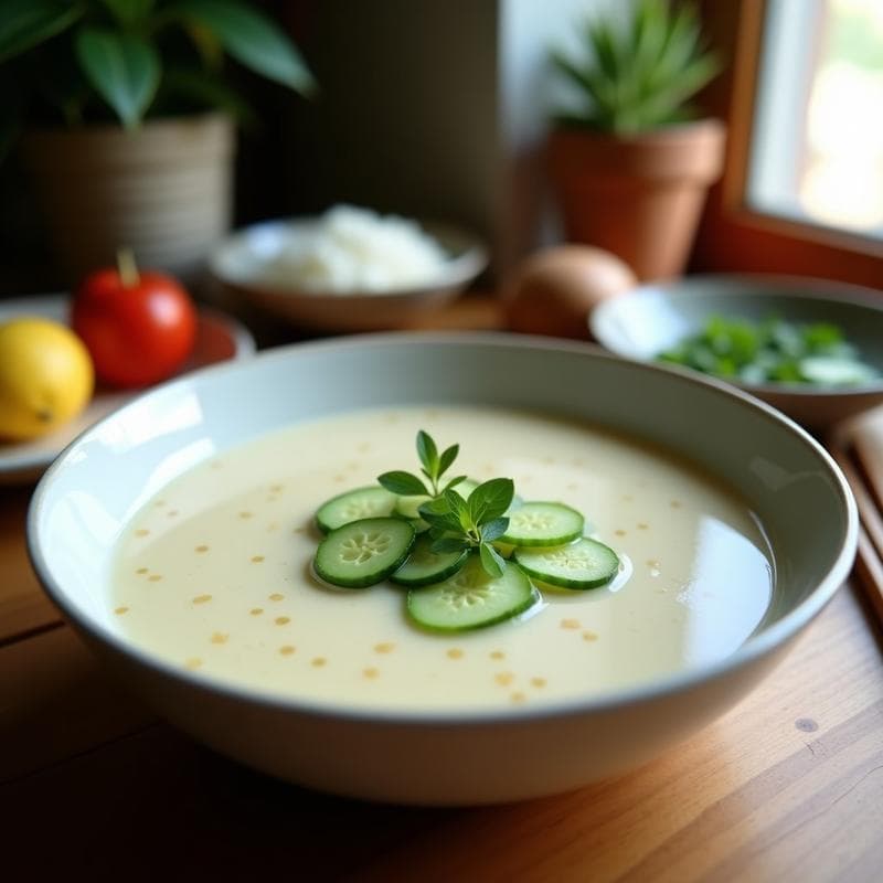 Sopa Tailandesa de Pepino y Leche de Coco: Receta en Airfryer Ultra Ligera y Antiinflamatoria