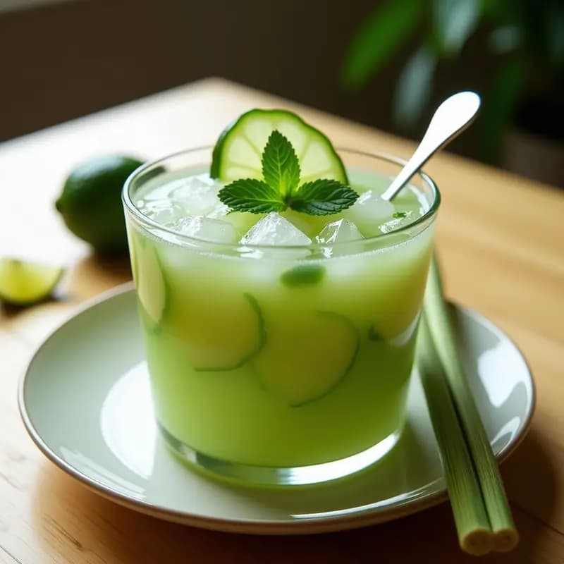 Sopa Fría Tailandesa de Pepino y Limón: Receta sin Cafeína para Verano