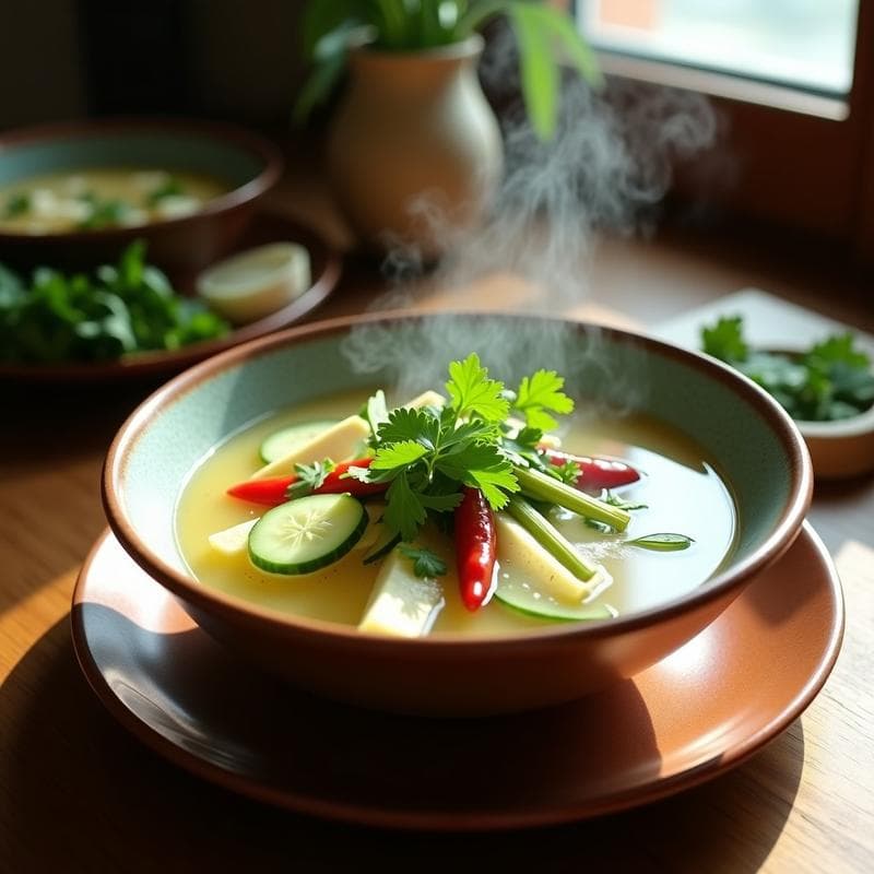 Sopa Tailandesa de Pepino y Limoncillo: Receta Express en Airfryer con Aromas Exóticos