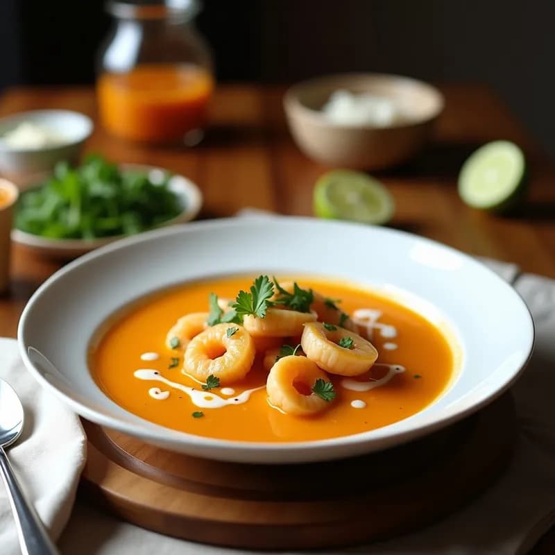 Sopa Tailandesa de Camarones: Receta Picante con Limón y Hierbas en 25 Minutos