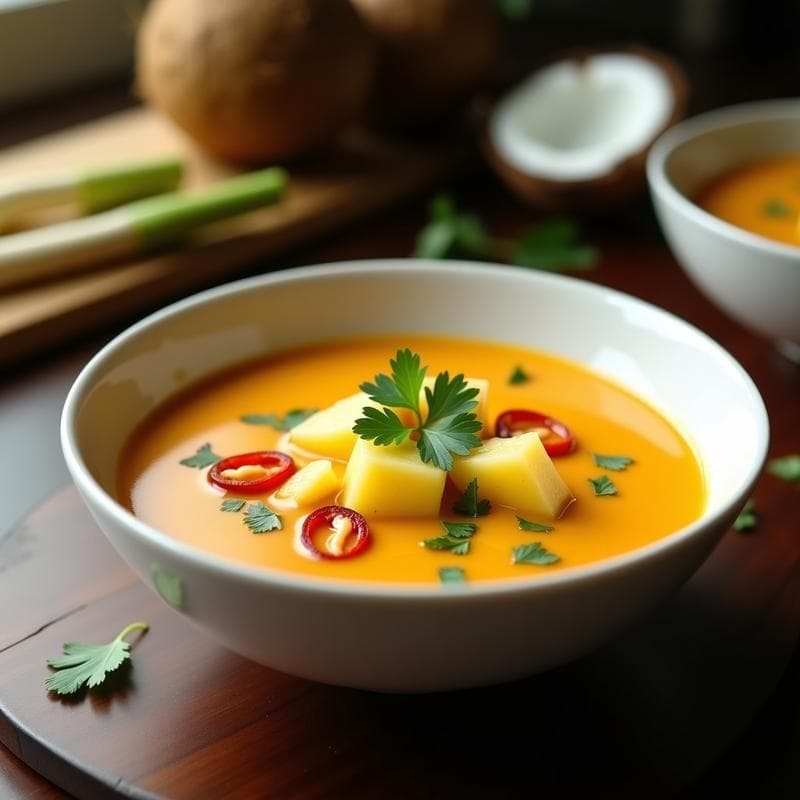 Sopa Thai de Piña Colada Vegana: Receta Cremosa y Exótica en 20 Minutos