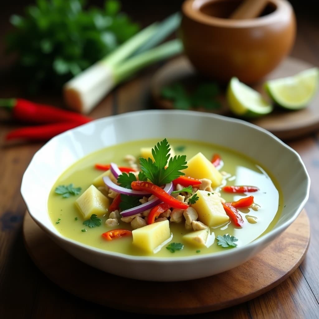 Sopa Tailandesa de Piña y Curry Verde: Receta Express en Olla a Presión