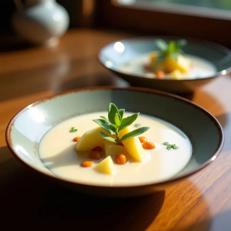 Sopa Tailandesa de Piña y Leche de Coco: Receta Cremosa y Exótica en 20 Minutos