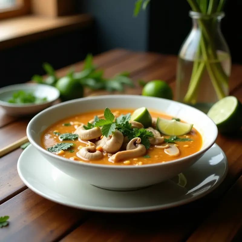 Sopa Thai con Poleo y Limón: Receta Auténtica y Reconfortante en 30 Minutos