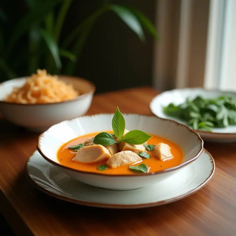 Sopa tailandesa de Pollo y Coco: Receta con Jengibre en 20 Minutos para Potenciar tus Defensas