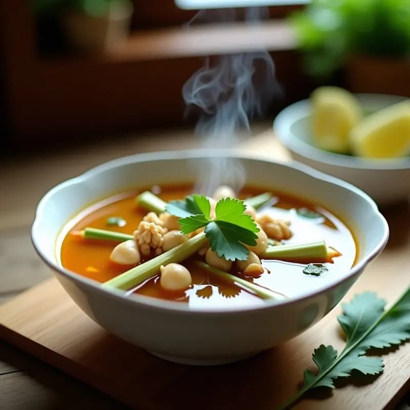 Sopa Tailandesa de Pollo y Lemon Grass: Receta Auténtica y Rápida en 25 Minutos