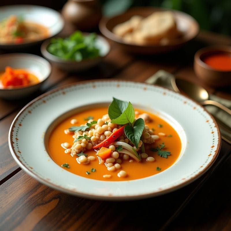 Sopa Thai de Verduras y Leche de Coco: Receta Rápida y reconfortante en 20 Minutos