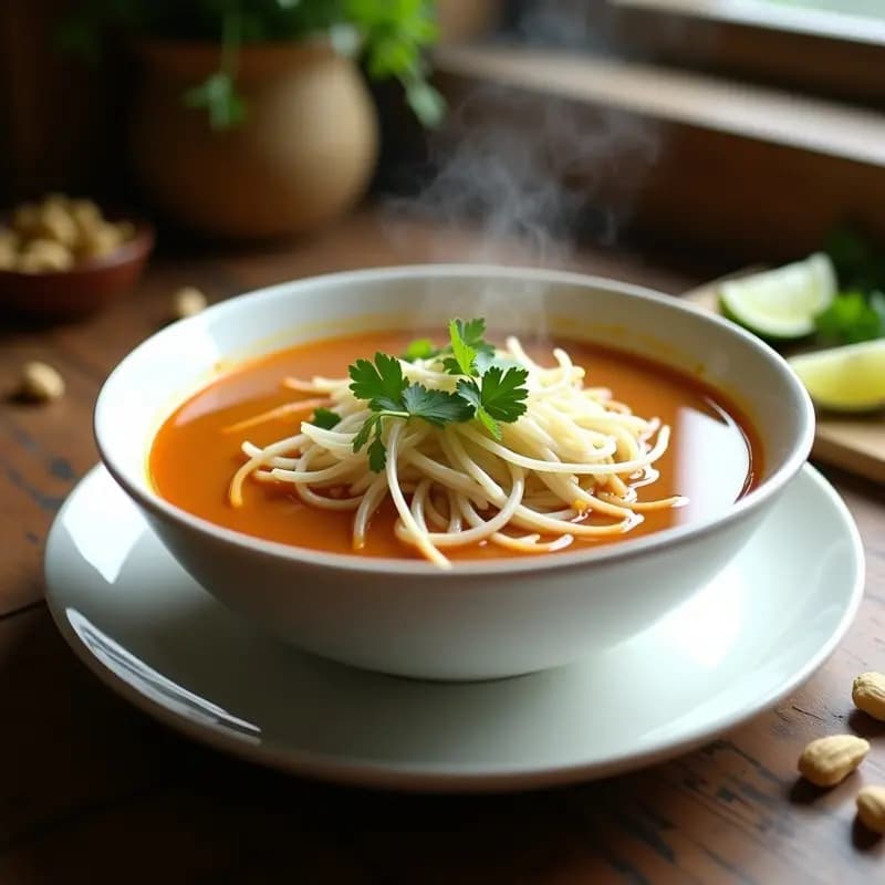 Sopa Thai de Verniza con Cacahuete y Lima: Receta Rápida y Reconfortante en 25 Minutos