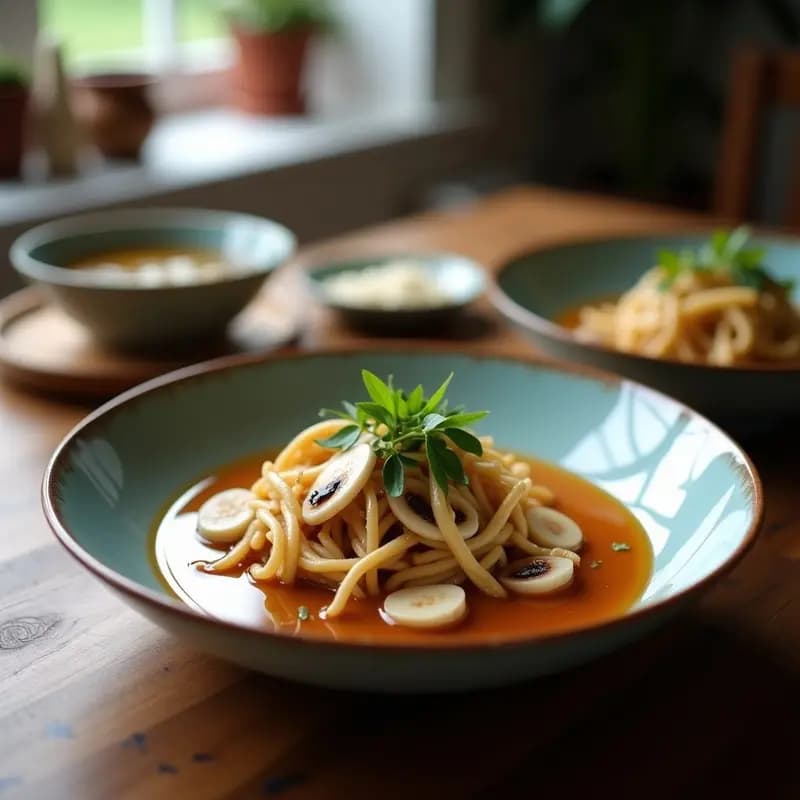 Sopa de Tom Kha con Hongos Ostra: Receta Tailandesa Vegana y Reconfortante
