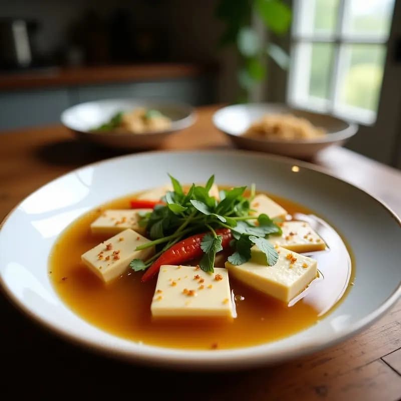 Sopa de Tom Kha con Tofu y Cítricos: Receta Tailandesa Cremosa y Picante