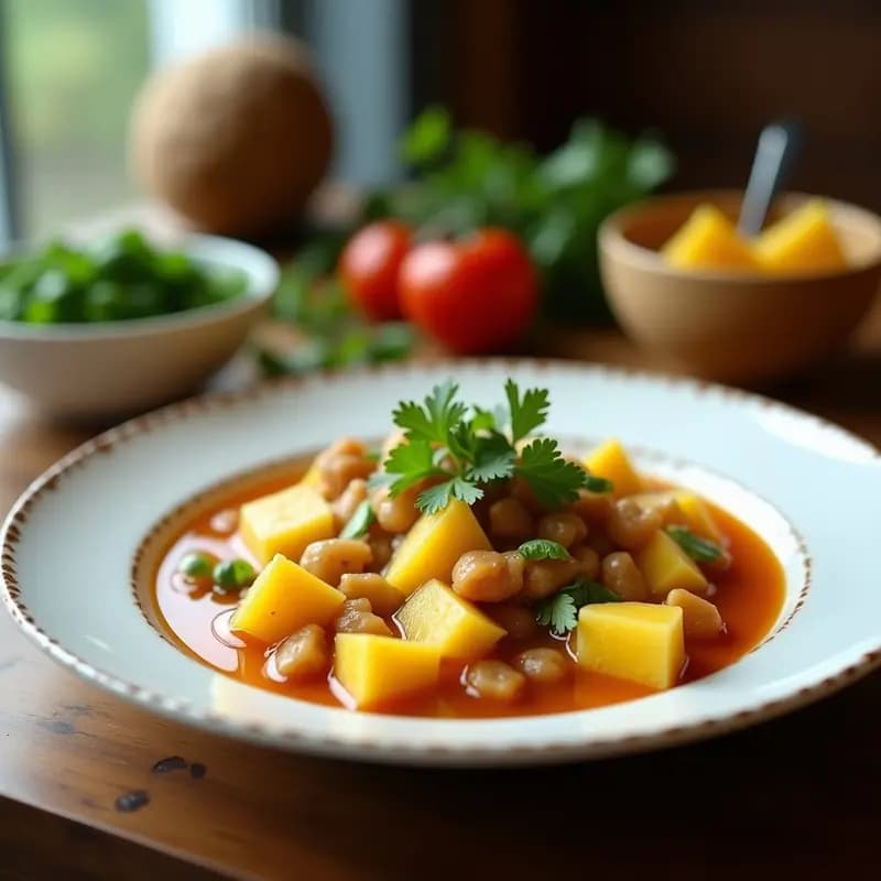 Sopa de Tom Kha con Yuca y Champiñones: Receta Tailandesa Sin Lácteos en Thermomix