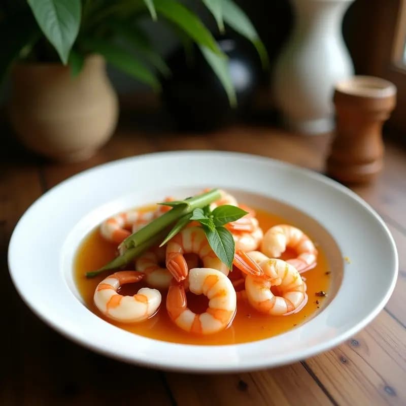 Sopa de Tom Yum con Langostinos y Cítricos: Receta Tailandesa Picante en Thermomix