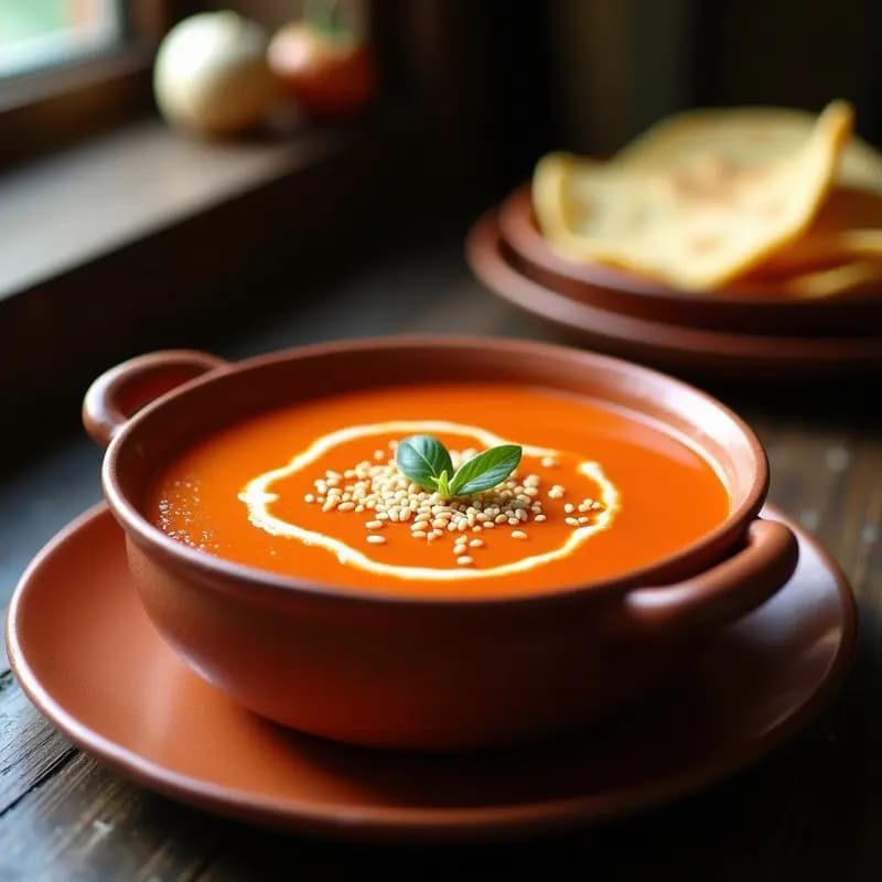 Sopa de Tomate Ahumado y Pimientos Chipotle: Receta en Thermomix con Toque Mexicano