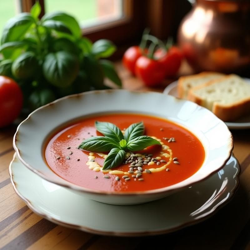 Sopa de Tomate y Albahaca con Añadir de Aceite de CBD: Receta Italiana Detox y Antiinflamatoria