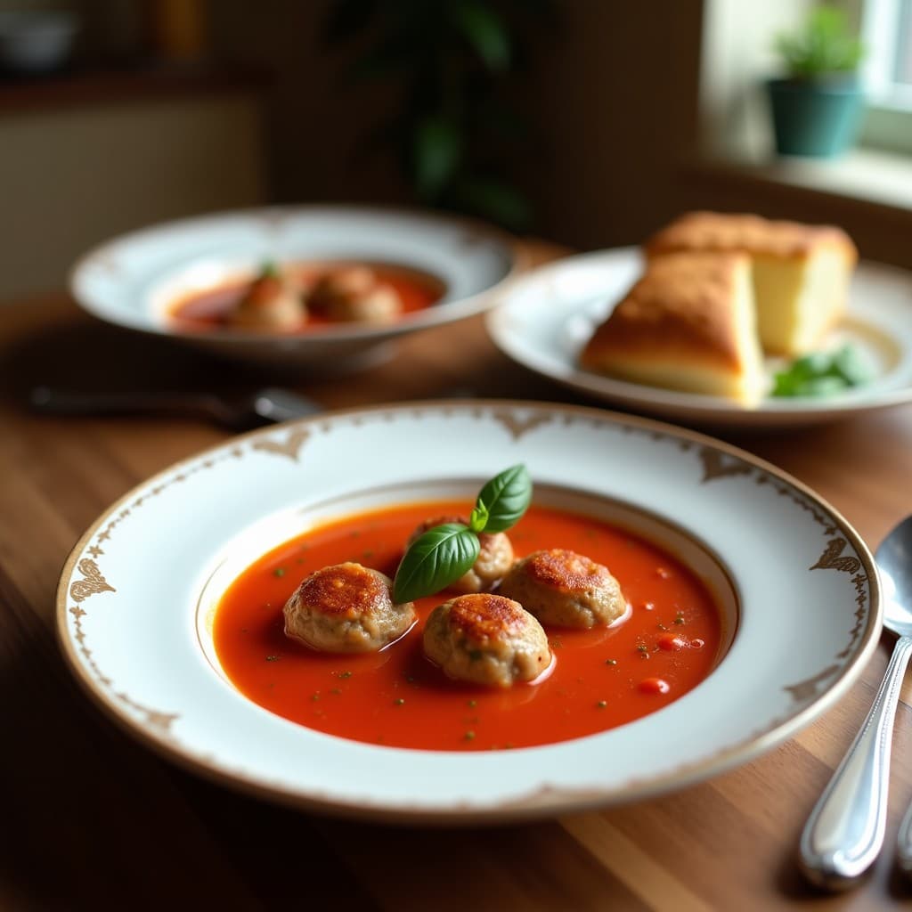 Sopa de Tomate y Albahaca con Toufu de Almendras: Receta Italiana Vegana y Cremosa