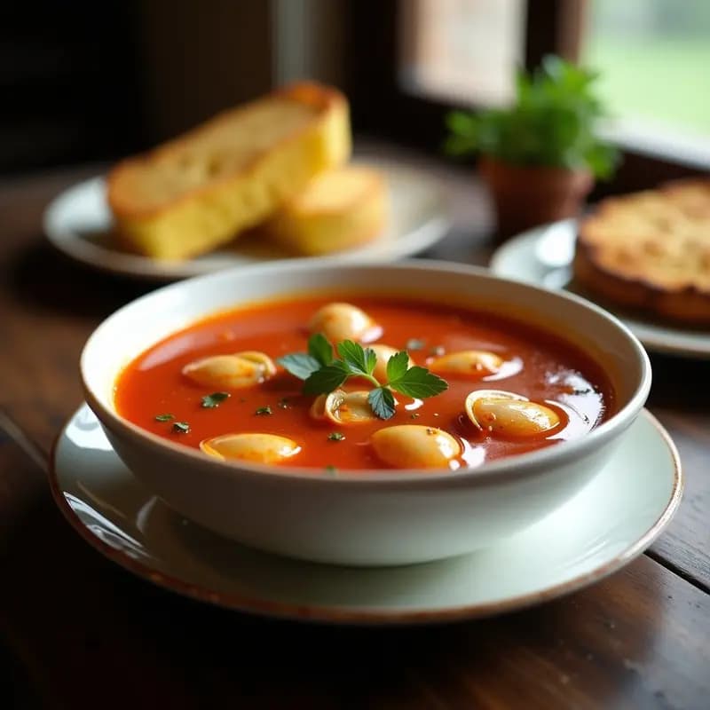 Sopa de Tomate y Almejas con Azafrán: Receta Portuguesa en Olla Exprés y Alta en Proteína