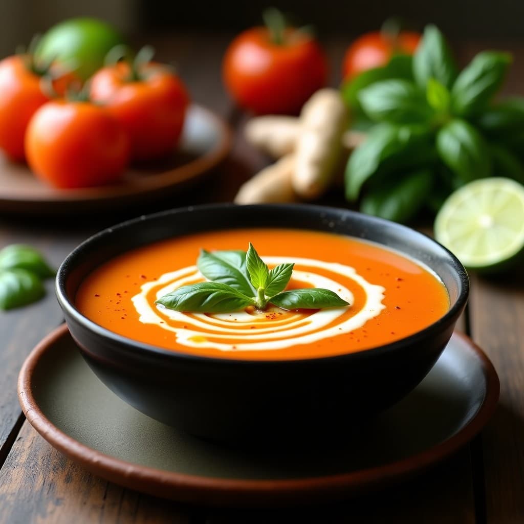 Sopa de Tomate de Árbol con Albahaca Fresca: Receta Jamaicana Vegana y Detox