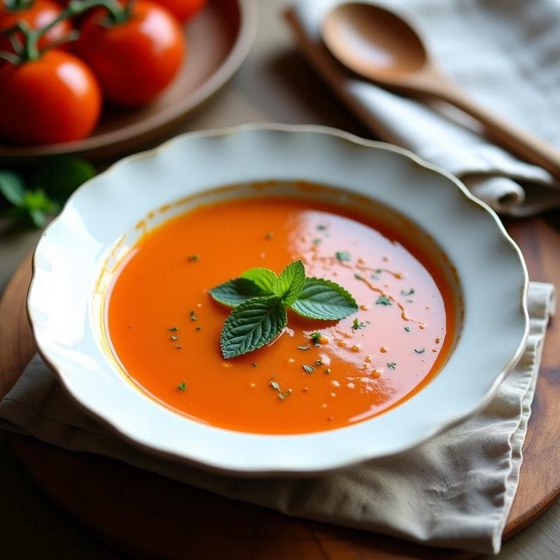 Sopa de Tomate de Árbol y Hugo (Menta Fresca): Receta Peruana Digestiva en Thermomix