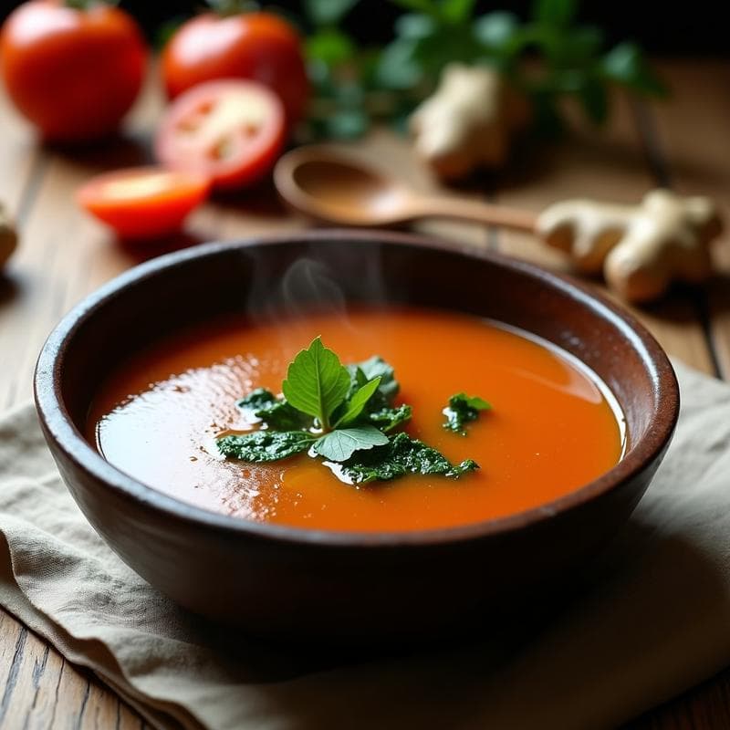 Sopa de Tomate de Árbol y Jengibre: Receta Africana Detox en Olla Exprés