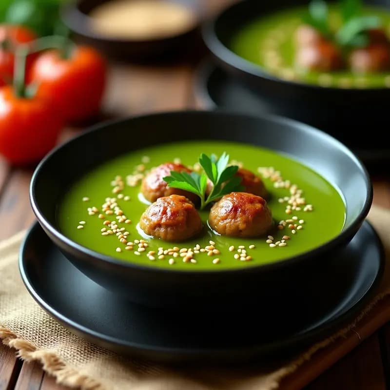 Sopa de Tomate y Cilantro con Albóndigas de Quinoa: Receta Mexicana Vegana y Sin Gluten