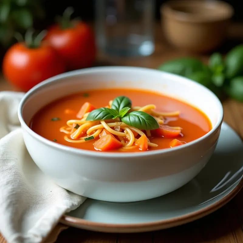 Sopa de Tomate con Fideos: Receta de la Abuela para Niños