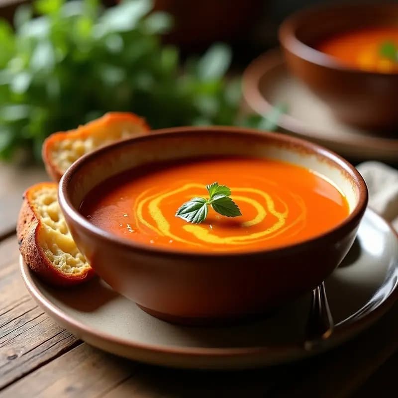 Sopa de Tomate y Hinojo con Toque de Azafrán: Receta en Airfryer Sin Lácteos y Digestiva