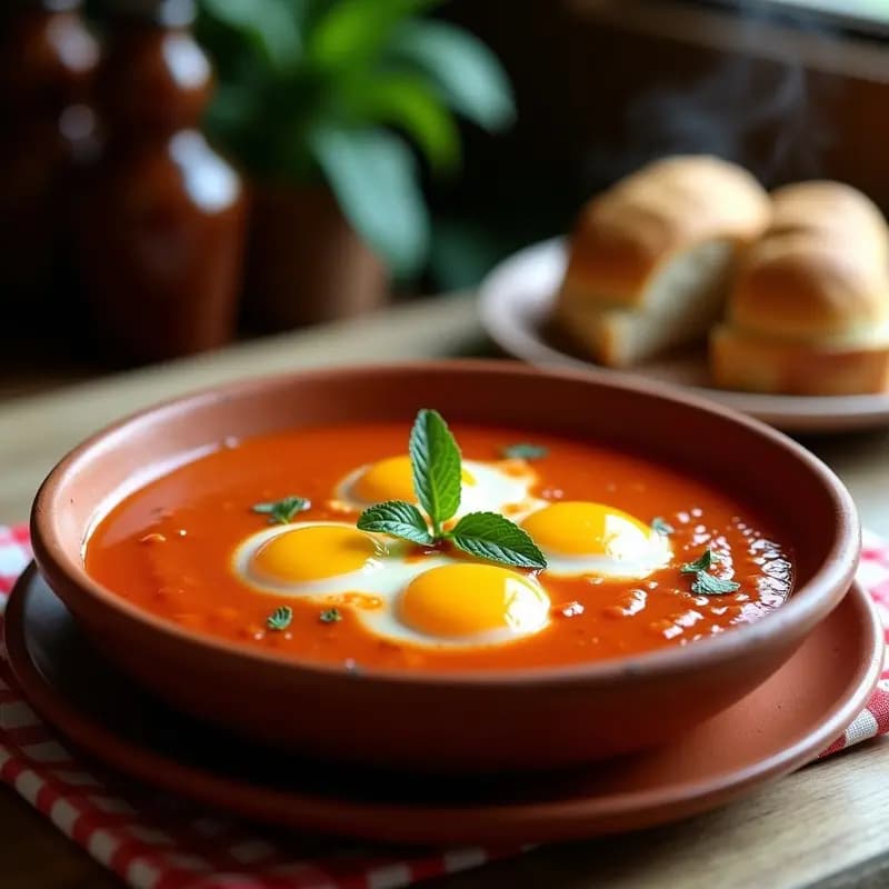 Sopa de Tomate con Huevos a la Flamenca: Receta Andaluza con Toque Especial