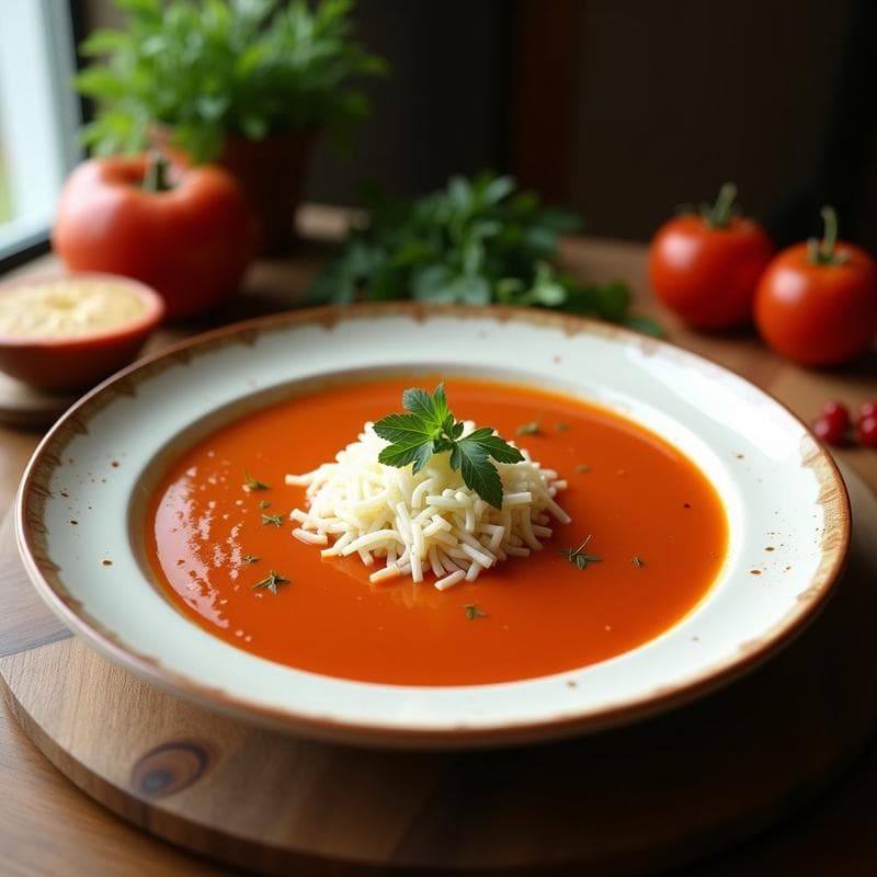Sopa de Tomate Kajo con Albahaca Santa: Gazpacho Tailandés Frío con Toque Picante